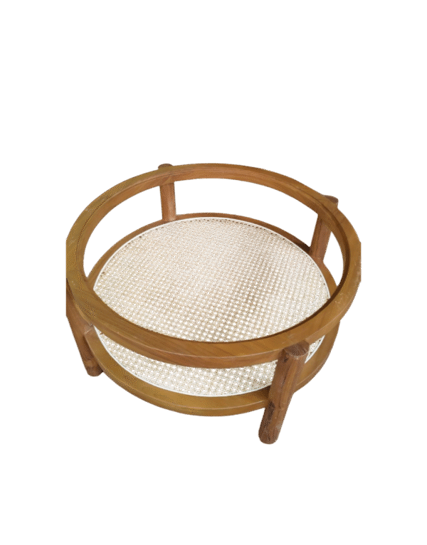 Rattan Glass Table - Gambar 2